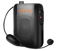 Hemobllo Portable Wireless Voice Amplifier and Abs Material with Uhf Microphone, 20w High Power Loudspeaker, Magnet Belt Included, for Teaching and Tour Guiding