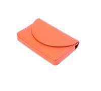 Hemobllo Portable with Card Storage Business Card Holder Case Pu in Orange Simple and Elegant Design for Men and Women