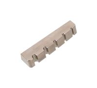 Hemobllo Pre-slotted Titanium Alloy Bass Nut Replacement for 5-string Bass Guitar with Flat Bottom, Lightweight Design Improving Tuning Stability, for Studio and Stage Use
