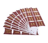 Hemobllo Premium Faux Leather Bible Tabs 10 Sheets Sturdy Index Stickers with Gold Foil Stamping for Bible Journaling and Crafts Suitable for Men and Women