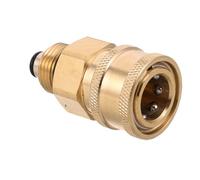 Hemobllo Pressure Washer Hose Threaded Connector M18x1.5mm High Pressure Hose Couplings, Copper Alloy Golden, for Industrial Equipment and Household Patios