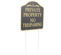 Hemobllo Private Property No Trespassing Sign with Outdoor Post and Stake for Home Lawn and Garden Security