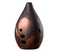 Hemobllo Professional 10 Holes Chinese Xun Instrument Ceramic Ocarina with Deep and Rich Sound, Easy to Blow Traditional Ancient Musical Instrument Suitable as Gift for Style
