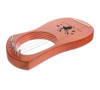 Hemobllo Professional 7-string Lyre Harp Portable Wooden Lyre Harp with Metal Strings Delicate 7-tone Musical Instrument for Beginner Music Players