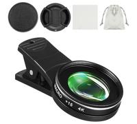 Hemobllo Professional Clip-on Macro Lens for Smartphones 15X Zoom Macro Lens with Multi-Coated Optics for Clear Detailed Photos of Flowers Jewelry Coins