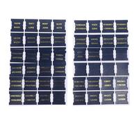 Hemobllo Pu Leather Bible Tabs Index Labels Set 66 Dark Blue Bible Study Tabs + 14 Blank Bookmarks for Men and Women and Journaling