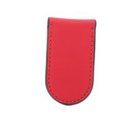 Hemobllo PU Leather Money Clip Wallet for Men Credit Card and Check Holder Soft Material Minimalist Travel and Everyday Use DIY Blank Red Clip
