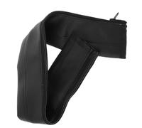 Hemobllo PU Leather Stroller Handle Protector Zippered Removable Sleeve Foldable Cover with Grip for Stroller Handlebar