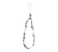 Hemobllo Purple Polymer Clay Phone Charm with Delicate Beads Lightweight Wrist Strap for Phone and Hanging Items Simple and Beautiful for Everyday Use