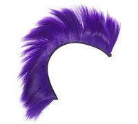 Hemobllo Purple Wig Hazbin Hotel Afro Mohawk Hairpiece Decor Party Holiday Carnival