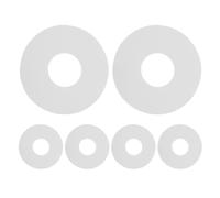 Hemobllo PVC Air Valve Gaskets 6pcs for Inflatable Dinghy and Air Mattress Valve Replacement Ensuring Secure Seal and Durable Weatherproof Design