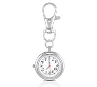 Hemobllo Quartz Keychain Pocket Watch Portable fob Pocket Watches with Key Buckle Luminous Hands Unisex Keychain for Men Nurses Women