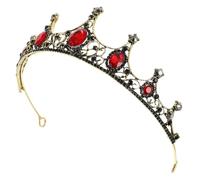 Hemobllo Queen Crown Baroque Vintage Crystal Gothic Tiara for Women, Wedding Rhinestone Headpiece for Brides, Costume, Prom and Birthday Celebrations