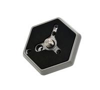 Hemobllo Quick Release Plate Silver for 3/8"-20 Screw Hexagonal Plastic Compatible with Base Plate for Rapid Connector Adapter Camera Accessories Models 3038 3039 3047 3055 3055s 3063
