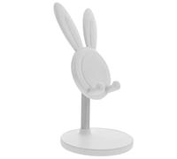 Hemobllo Rabbit Phone Holder- Bunny Phone Stand Adjustable Mobile Rack Tablet Stand Desktop Holder Support (White)