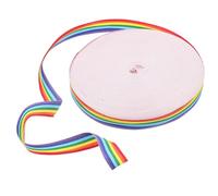 Hemobllo Rainbow Grosgrain Ribbon 50 Yards X 2cm Multi-Color Woven Trim for DIY Crafts, Hair Accessories, and Ethnic Clothing Embellishments