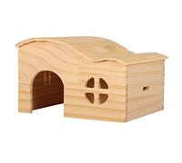 Hemobllo Rat House Bite-resistant Wooden Hideout for Hamsters Cozy No-bottom Design for Play and Rest Safe Wood Material Pet Hiding House