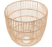 Hemobllo Rattan Woven Lampshade for Ceiling Light 25x26cm Rustic Pendant Lamp Cover for Bedroom and Restaurant Lighting