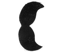 Hemobllo Realistic Fake Beard for Adults with Self-adhesive Fabric Material, Not Easy to Fall and Fitting the Facial Curve, for Party Decor and Cosplay Parties, Black Simple Design