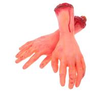 Hemobllo Realistic Halloween Fake Hands Decoration 2pcs Broken Hand Prop for Scary Haunted House Party and Horror Costume Accessories