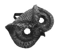 Hemobllo Realistic Owl Face Mask for Adults and Teens, 3d Pu Material with Silver Finish, Comfortable and Easy to Match Half Face Animal Mask for Halloween, Cosplay, and Group Dressup