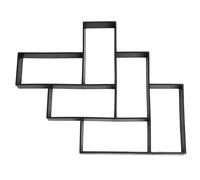 Hemobllo Rectangular Diamond Cement Paving Mould and DIY Plastic Garden Path Floor Tile Mold Reusable Black Plastic Floor Mold for Garden Pavement and Driveway