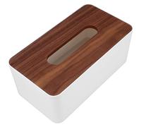 Hemobllo Rectangular Walnut Wood Tissue Box Cover with Pp Material, No Burrs and Waste Reduction Feature, Suitable for Dressing Table and Daily Use, Simple Style Desktop Tissue Holder