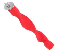Hemobllo Red Grinding Perch Stick for Birds Sand and Wood Pvc Material Claw Grinding Function Suitable a Bird Cage Stand for Yellow and Sun Parrots to Increase Activity Random Color