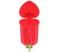Hemobllo Red Plastic Birds Trash Can for Parrots and Cockatiels, Intelligence Development and Physical Activities Training, Miniature Desktop Garbage Bin for Pet Birds