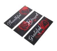 Hemobllo Red Rose Printing Wooden Wall Art Sign for Interior Walls | Rustic Vintage Style, Patterns and Inspirational Words, Lightweight Hanging for Hallway Decor and Pastel Room