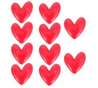 Hemobllo Refrigerator Magnets Resin Material 10pcs Red Heart-shaped No-scratch Surface Decorative Fridge Magnets to Hold Chore Chart on Kitchen Refrigerator or Whiteboard