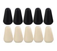 Hemobllo Reliable Plastic Button Caps 5-level Selector Switch Protective Covers for Electric Guitar 10pcs Black Guitar Cap Set