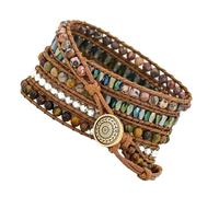 Hemobllo Replaceable Wrist Strap for Women Comfortable Braided Beaded Watch Band with Crystal Stone Material Fashionable Unique Appearance Suitable for Daily Wear