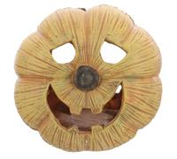 Hemobllo Reptile Pumpkin Hideout Cave for Tortoises and Lizards Unique Resin Decoration for Terrarium Landscape Safe Hiding Spot Lifelike Detail for Reptile Tanks