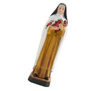Hemobllo Resin Nun Statue Flowers Catholicism Indoor Ornament Classic Desktop Adornment Religious Home Décor Gift for Church and Living Room