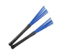 Hemobllo Retractable Accessories Nylon and Comfortable Drum with Brushes Handles Blue Pair of Professional Percussion Jazz Rock Drumming Suitable for Music Playing