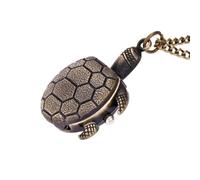 Hemobllo Retro Classic Vintage Style Alloy Quartz Pocket Watch with Adorable Turtle Shape Design and Chain Gift Accessory for Men and Women