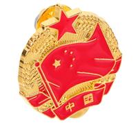 Hemobllo Retro Five-star Red Flag Brooch Pin Vintage Chinese Style National Flag Lapel Badge for Clothing, Backpack, Hat Decoration, Memorial Day Patriotic Dress Clip