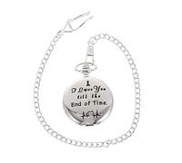 Hemobllo Retro Hanging Pocket Watch Pendant Analog Watch Chain for Men Battery Powered Vintage Style