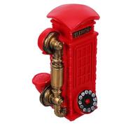 Hemobllo Retro Phone Decor Resin Telephone Booth Decoration Red Decorative Piece Photo Prop for Home Decor and Galleries