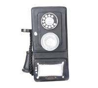 Hemobllo Retro Wall-Set Telephone Model in Black Resin, Vintage Decorative Accessory with Superb Simulation Technology, for Bar Decoration Or Bedroom Display, Classic Old-Fashioned Rotary