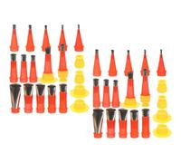 Hemobllo Reusable 30pcs Caulking Tool Kit with Stainless Steel and Silicone Nozzles, Includes 15 Models with Hard and Soft Bases, Protective Covers, Multi-Function Caulk Finishing Set