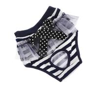 Hemobllo Reusable Female Dog Diaper M Size Navy Blue Super Absorbent Washable Pet Sanitary Pants for Small Breed Puppies and Adult Dogs Suitable for Heat Periods and Housebreaking