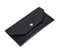 Hemobllo Reusable Pu Leather Envelope Cash Wallet for Women, Black Long Clutch Wallet for Bills, Thin Money Organizer Suitable for Budgeting and Daily Use