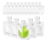 Hemobllo Reusable Travel Pouches for Toiletries 15Pcs Portable Squeeze Bags Wide Mouth for Easy Refill for Business Trips and Weekend Getaways