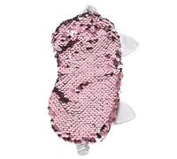Hemobllo Reversible Glitter Sequin Sleep Mask Adjustable Strap Light Blocking for Travel Naps Stylish Pink Blindfold for Teens