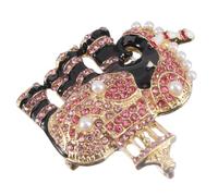 Hemobllo Rhinestone Suit Brooch Alloy Elephant Shaped Stylish Elegant Multi-purpose Ornament for Garments and Handbag Daily Wearing Accessory