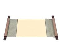 Hemobllo Rice Paper Scroll Chinese Calligraphy Hanging Scroll for Calligraphy with Robust Cloth Mounting Blank and Wood Frame, Antique Style and Paper Cutting Art Practice