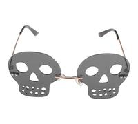 Hemobllo Rimless Skull Sunglasses for Men and Women PC Material Unique Party Sunglasses Practical and Beautiful Temples for Masquerade Parties and Everyday Wear