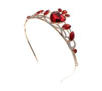 Hemobllo Romantic Heart Rhinestone Princess Crown Lightweight Bridal Hair Accessory Comfortable Fit Wedding Tiara Headpiece for Bride Elegant Luxury Party
